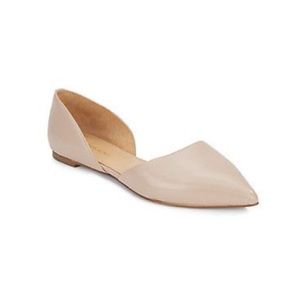 NWT Saks Fifth Ave Alexi Leather Pointed Toe Flats